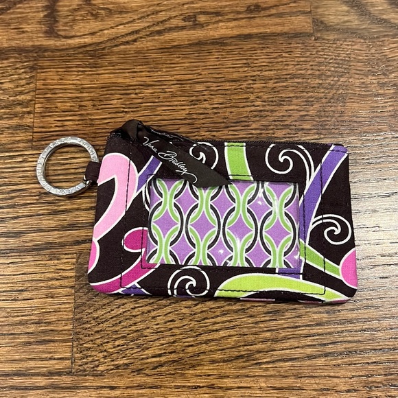 Vera Bradley Purple Punch Zip ID Case - Picture 1 of 2